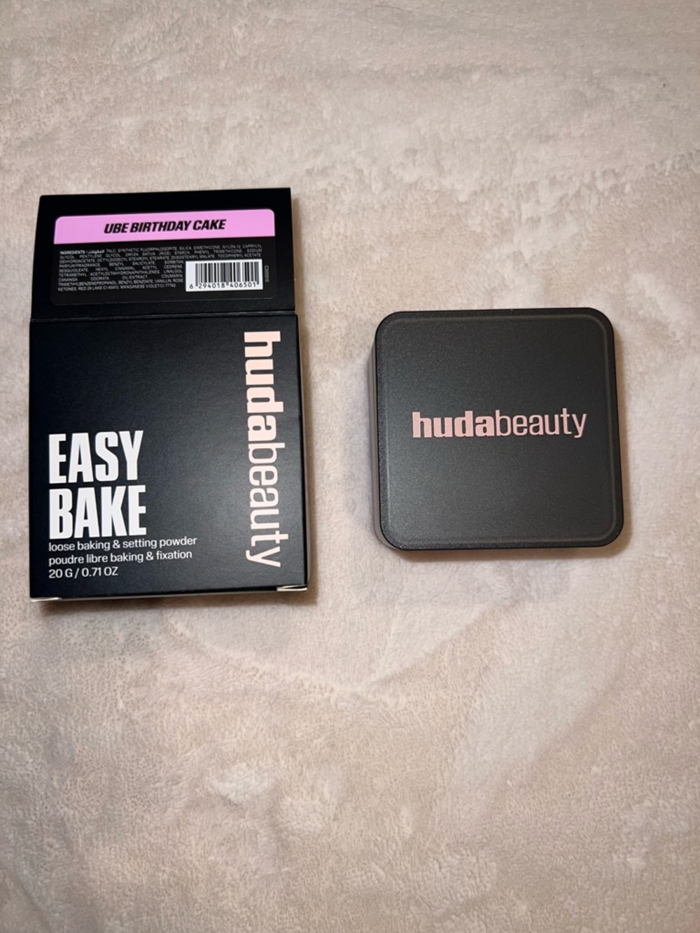 Huda Beauty Easy Bake Loose Setting Powder in shade Ube Birthday Cake 💜